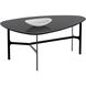 Kiernan 39.5 X 28 inch Black / Matte Black Side Table